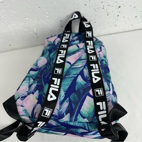 Fila Navy Blue and Pink Floral Backpack - Picture 10 of 16